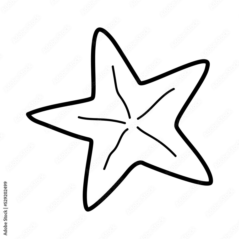 Hand drawn doodle icon - starfish
Hand drawn doodle icon - starfish