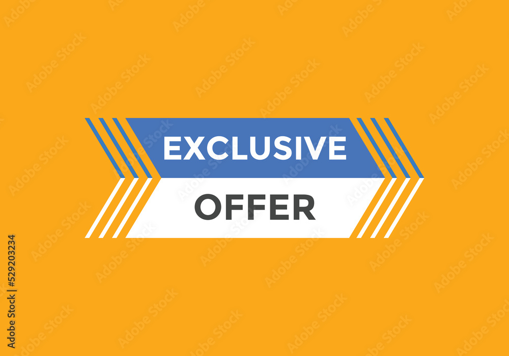 Exclusive offer Colorful label sign template. Exclusive offer symbol web banner
Exclusive offer Colorful label sign template. Exclusive offer symbol web banner