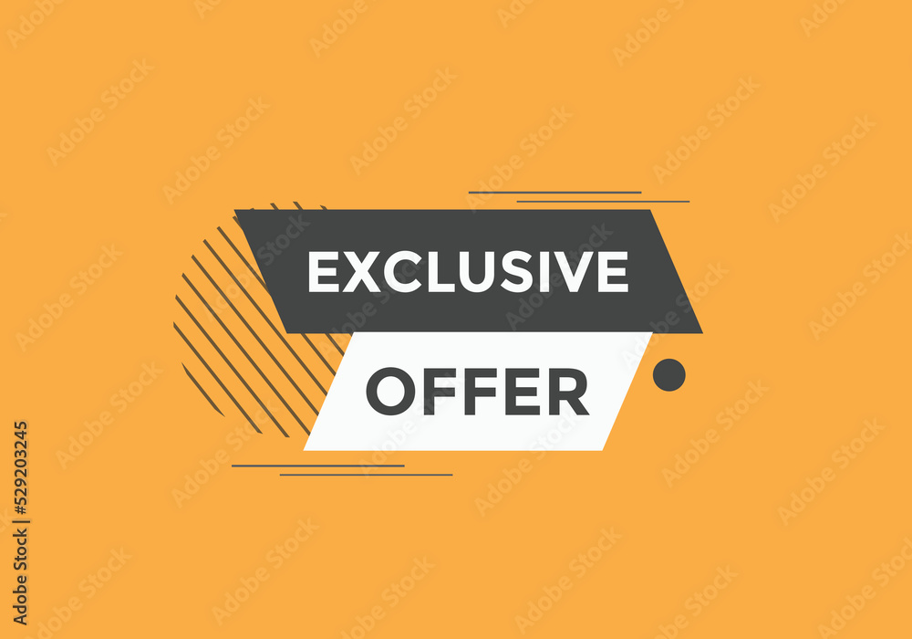 Exclusive offer Colorful label sign template. Exclusive offer symbol web banner
Exclusive offer Colorful label sign template. Exclusive offer symbol web banner