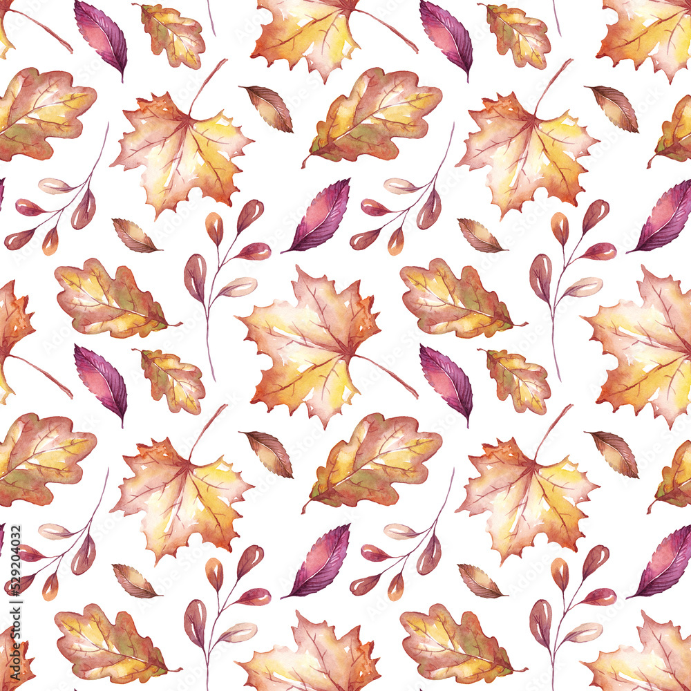 Fall leaves seamless pattern Fall leaves seamless pattern