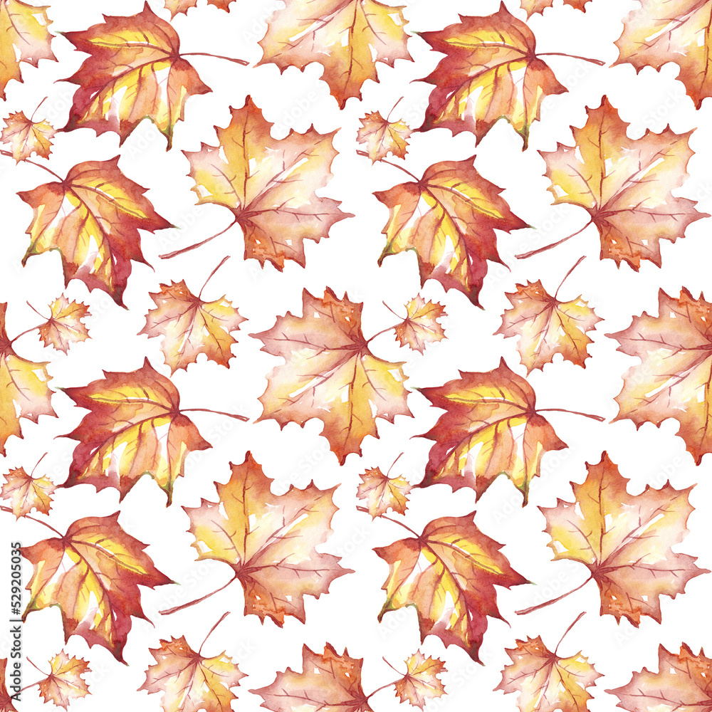 Fall leaves seamless pattern Fall leaves seamless pattern