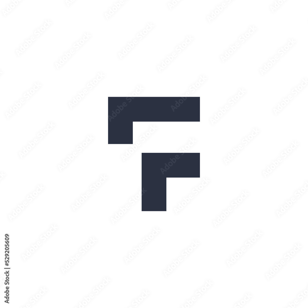 Simple letter F logo design. Initial F logo vector for brand identity
