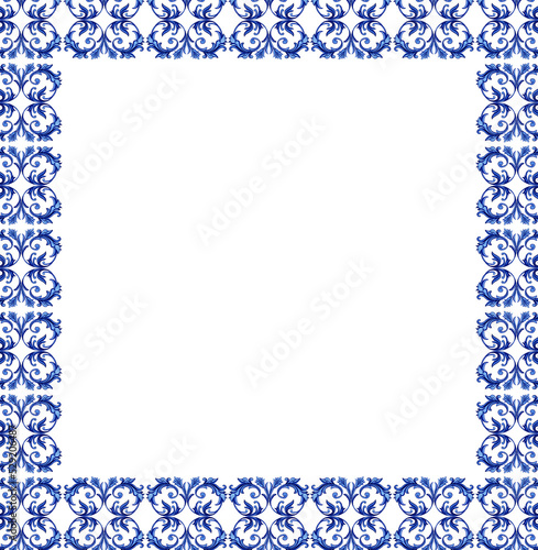 Rectangle Portuguese Azulejos Tile Frame Border