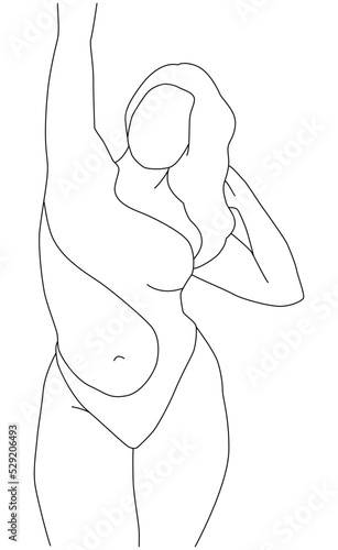 A beautiful and happy woman of magnificent forms.