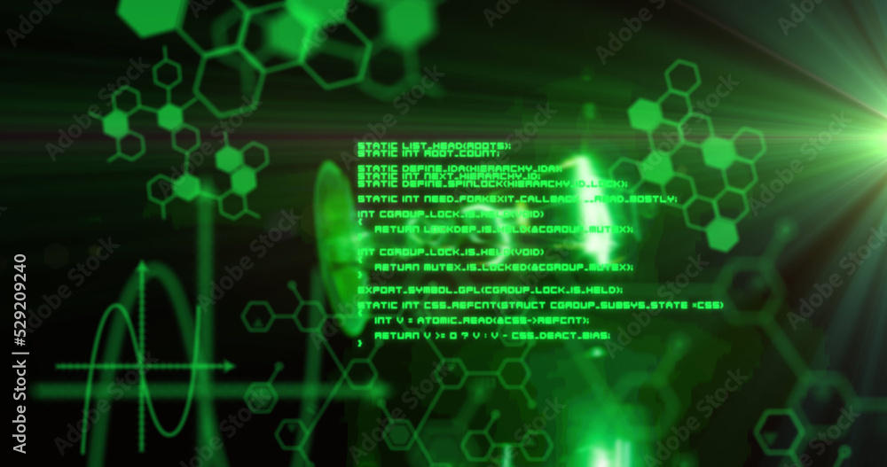 Image of chemical compounds and data processing Image of chemical compounds and data processing