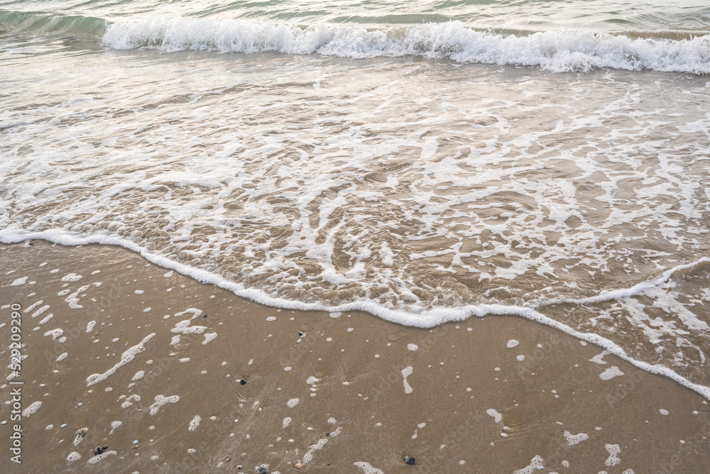 Seashore landscape. Summer holiday destination in Italy. Sandy beach in sunlight. Seashore landscape. Summer holiday destination in Italy. Sandy beach in sunlight.