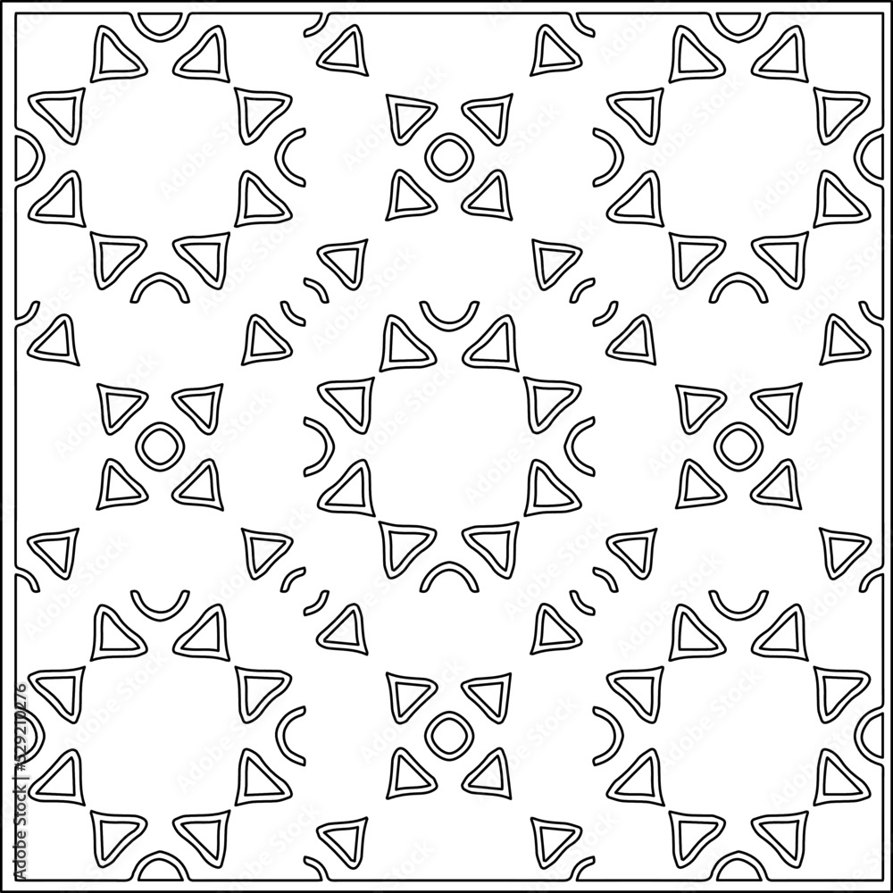 Fototapeta premium Vector pattern with symmetrical elements . Repeating geometric tiles from striped elements.
