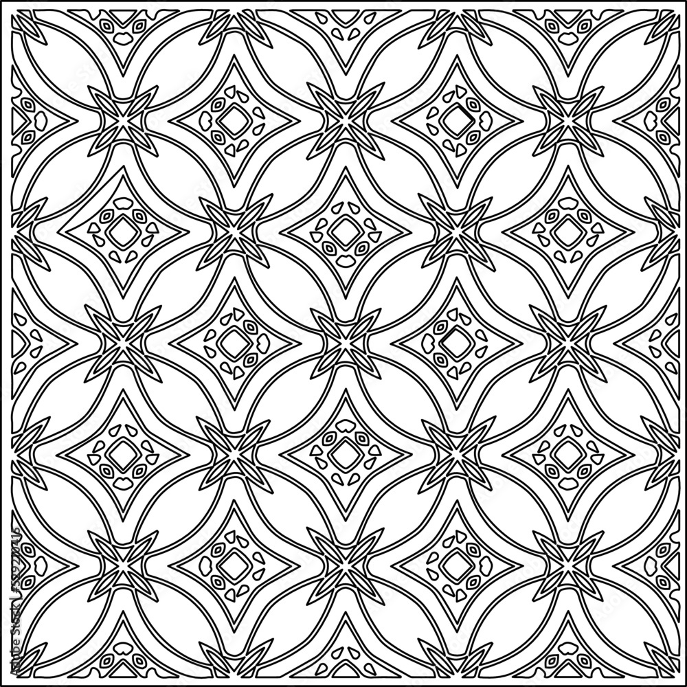  Vector pattern with symmetrical elements . Repeating geometric tiles from striped elements.