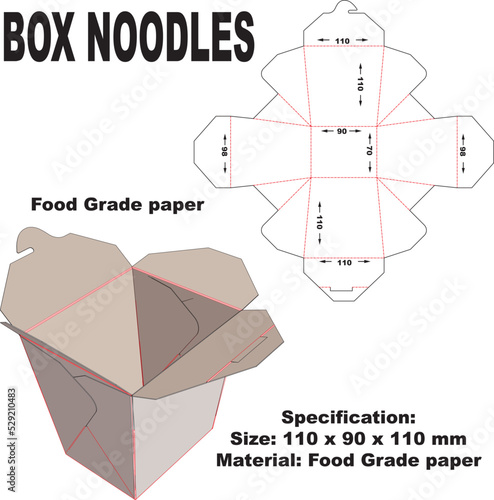 Box noodles with medium size