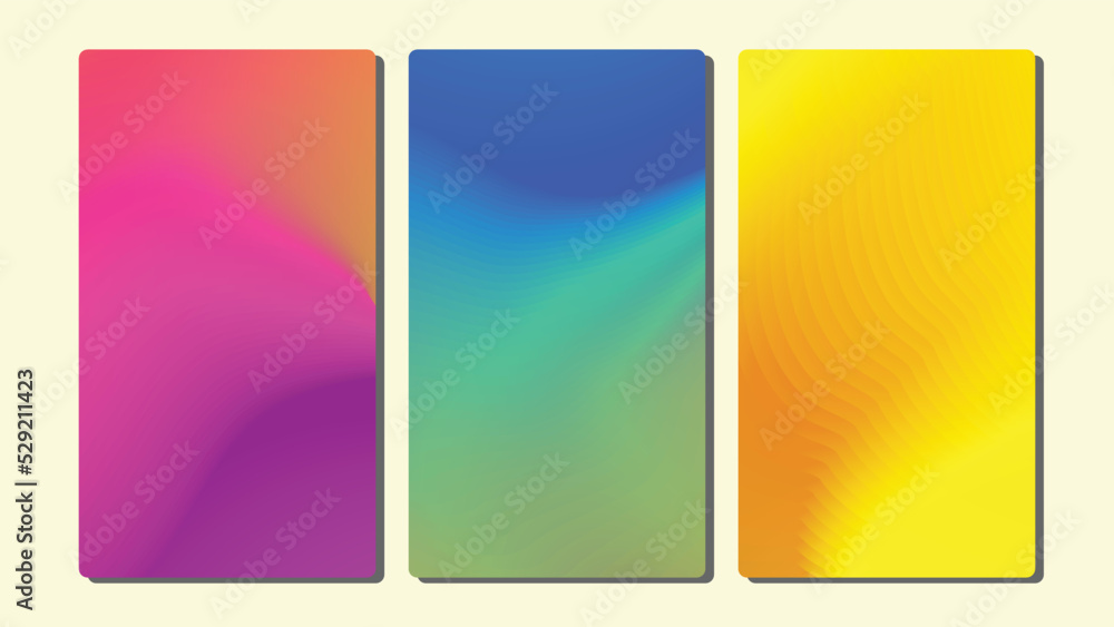 Soft color background. Modern screen vector design for Banner Poster Web. Soft color gradients.