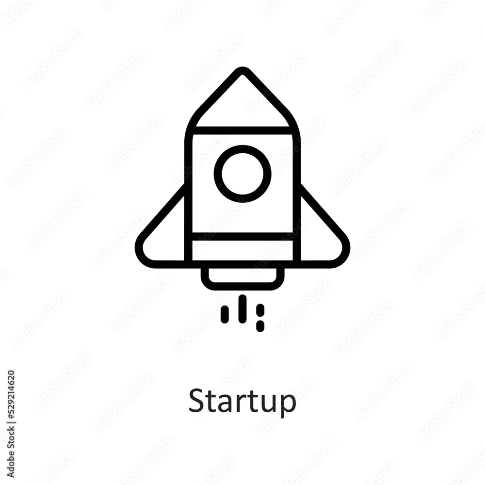 Startup Outline Vector Icon Design illustration on White background. EPS 10 File Startup Outline Vector Icon Design illustration on White background. EPS 10 File