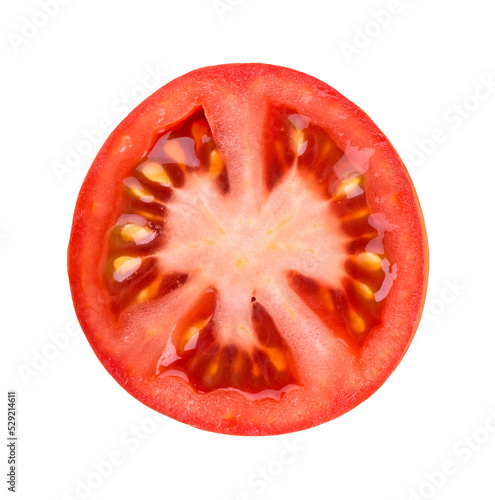 Fresh slice tomato isolated on transparent background. PNG