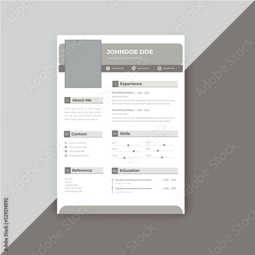 Professional and Stylish CV Resume Template - Modern Job Resume Template 