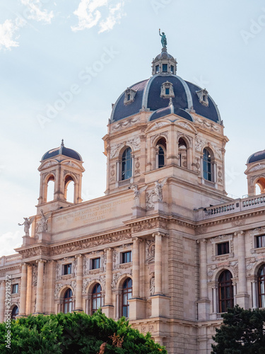 beautiful facade of the museum of natural history vienna in austria on a sunny day
