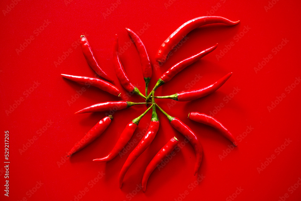 red hot chili peppers on red background red hot chili peppers on red background