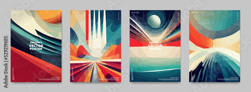 A set of abstract, colorful backgrounds. Suitable for banners, posters, covers, booklets, flyers.