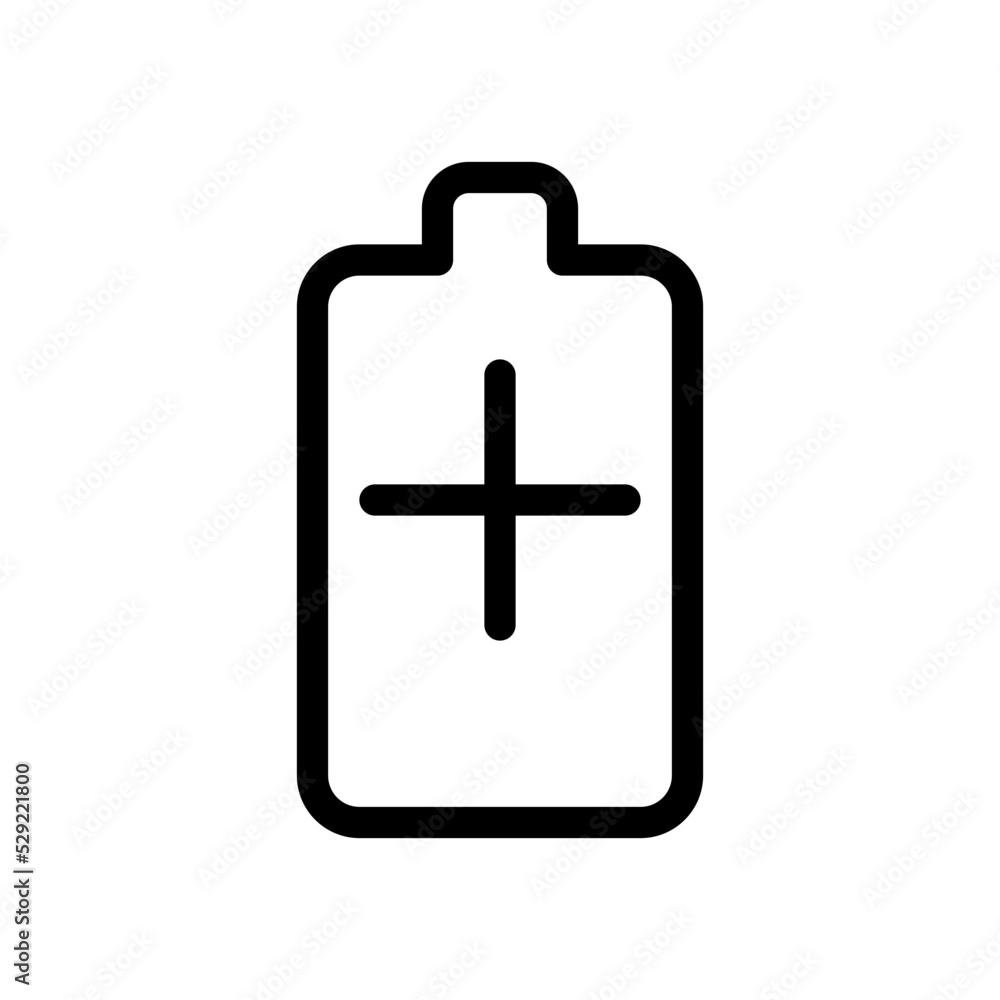 Fototapeta premium battery line icon