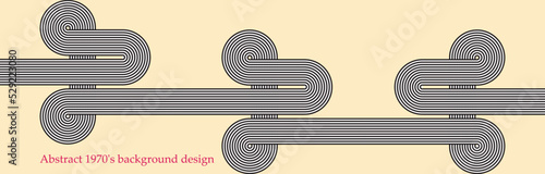 Simple abstract 1970's background design in futuristic retro style. vector design