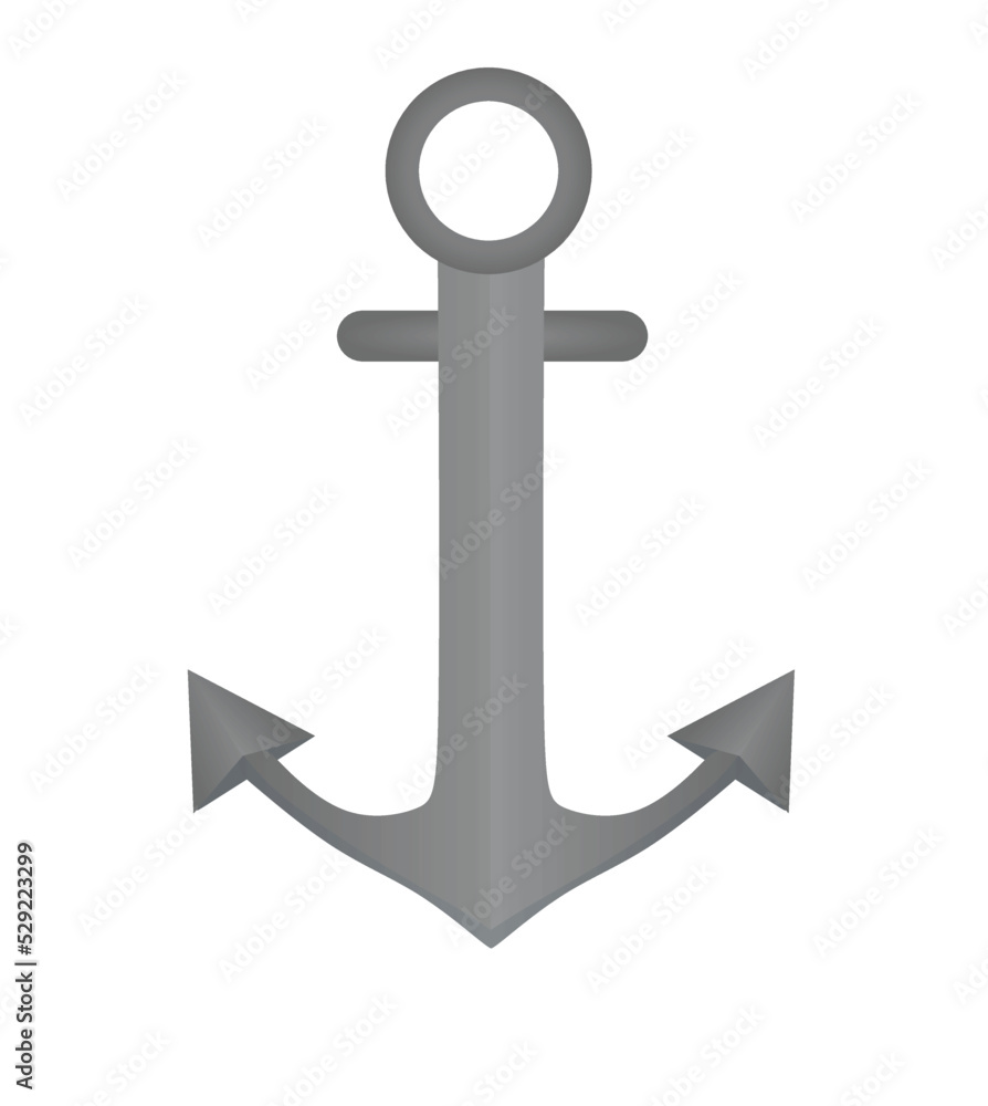 Grey anchor sign. vector illustration Grey anchor sign. vector illustration