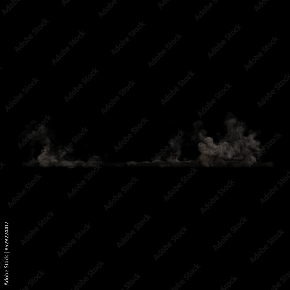 Smoke Effect Overlay Illustration on Black Background
