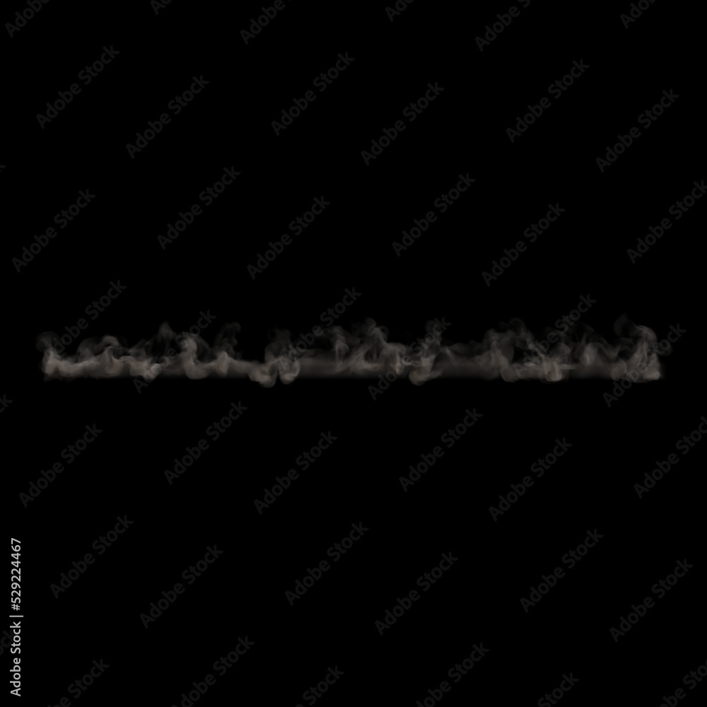 Obraz premium Smoke Effect Overlay Illustration on Black Background 