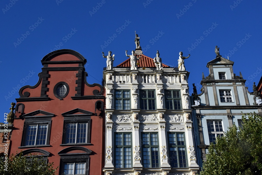 Malerische Häuser im Zentrum von Danzig