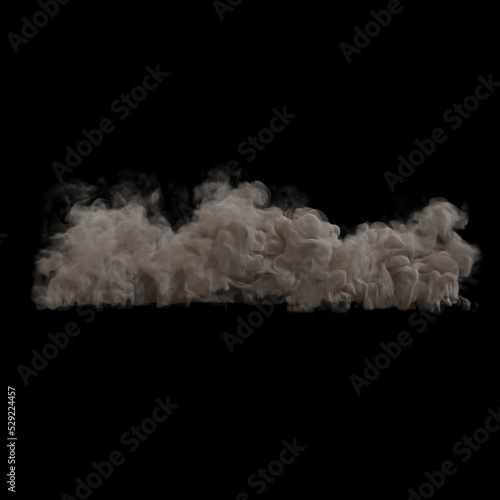 Smoke Effect Overlay Illustration on Black Background 