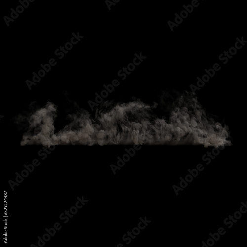 Smoke Effect Overlay Illustration on Black Background 