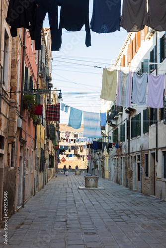 Italian culture of drying laundry on city streets
