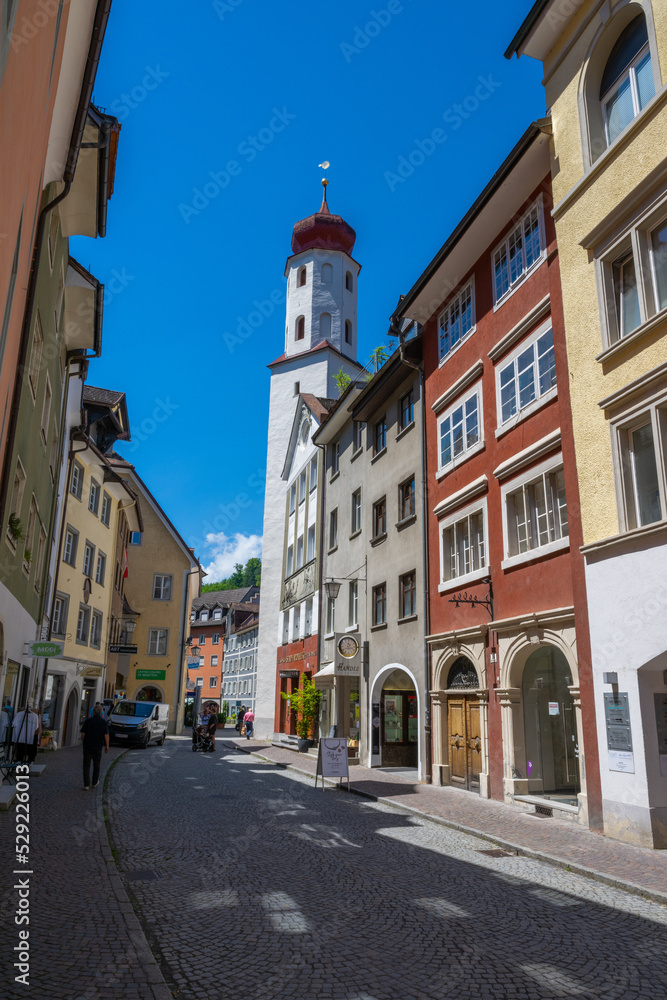 Stadt Feldkirch in Vorarberg, Österreich, Montfortgasse