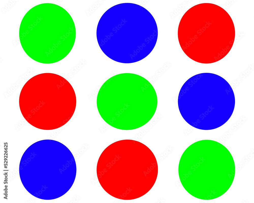 RGB Circles on a transparent background