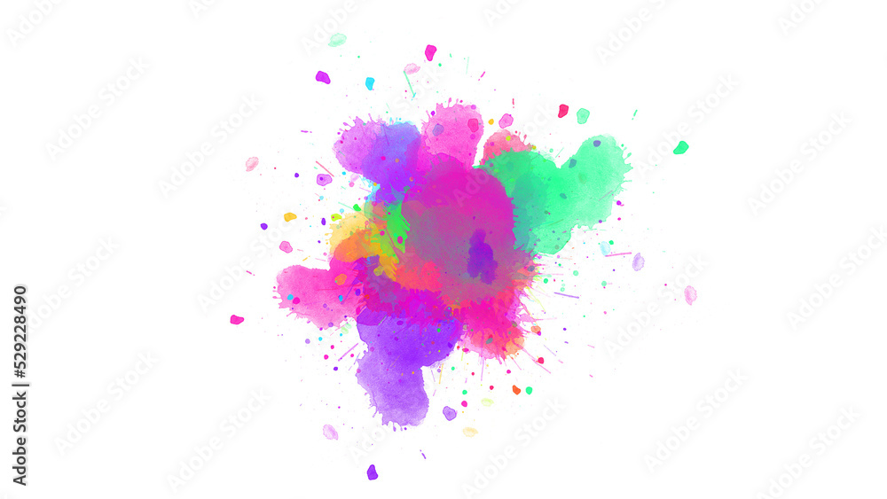 ภาพประกอบสต็อก watercolor paint brush stroke. ink splash transition ...