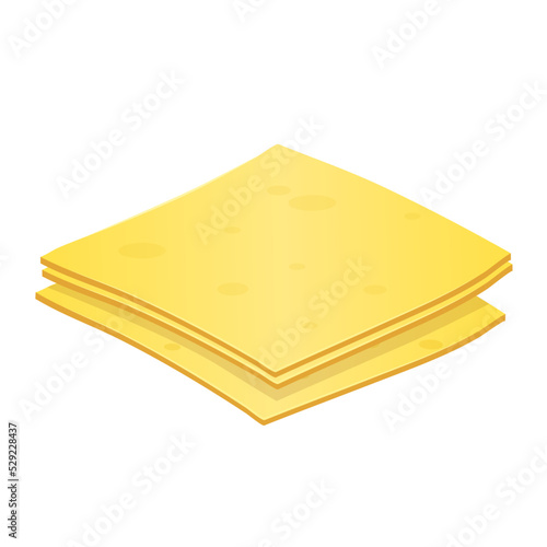 cheese slices vector illustration clipart isolated on white background