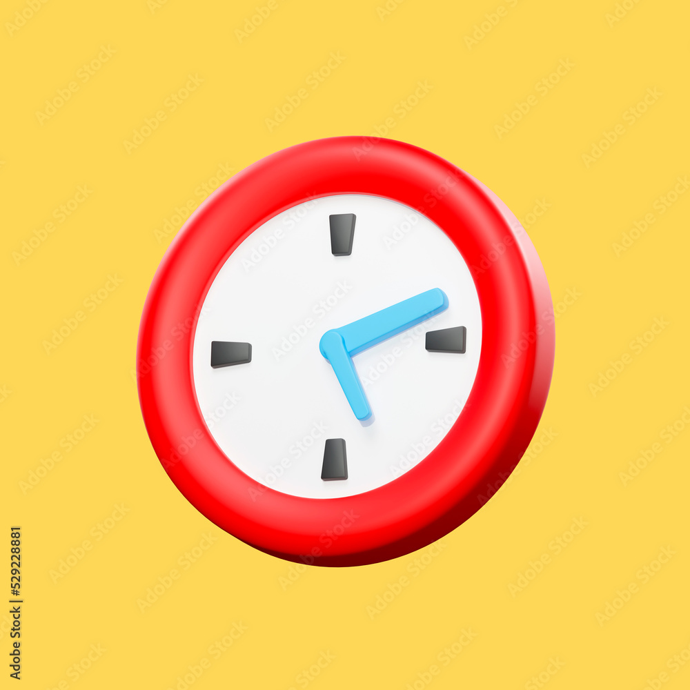Raster illustration of Wall Clock. Stopwatch, hourglass, time, hour, second, minute, day, punctuality. Time management concept. 3d rendering artwork for business and advertising Raster illustration of Wall Clock. Stopwatch, hourglass, time, hour, second, minute, day, punctuality. Time management concept. 3d rendering artwork for business and advertising