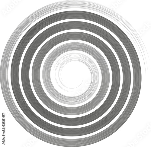 Black spiral lines. Geometric art Design element Abstract illustration