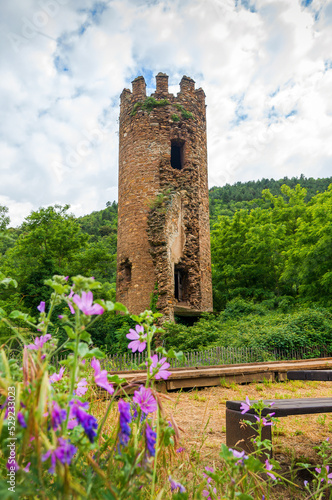 Les tours, vestiges de La Bastida (Olette),Pyrénées-Orientales,Occitanie,France.
