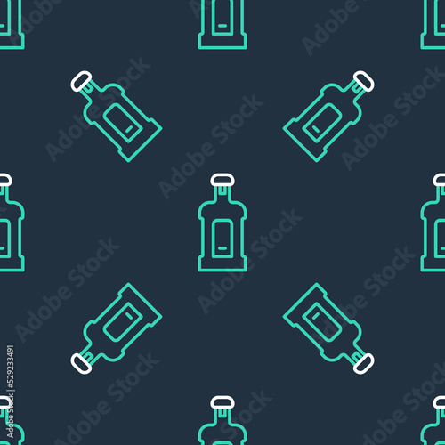Line Orujo icon isolated seamless pattern on black background. Vector