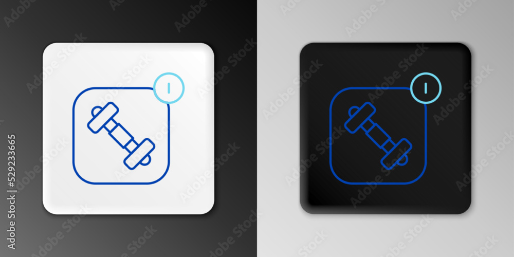 Line Fitness app for sports icon isolated on grey background. Healthcare mobile app concept. Online fitness or mobile trainer. Colorful outline concept. Vector Line Fitness app for sports icon isolated on grey background. Healthcare mobile app concept. Online fitness or mobile trainer. Colorful outline concept. Vector