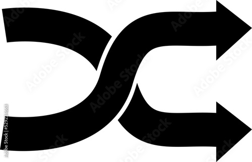 shuffle icon vector, random playlist icon vector