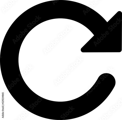 closed loop icon vector with black fill