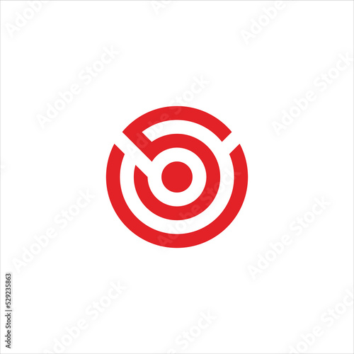 letter s logo vector target template