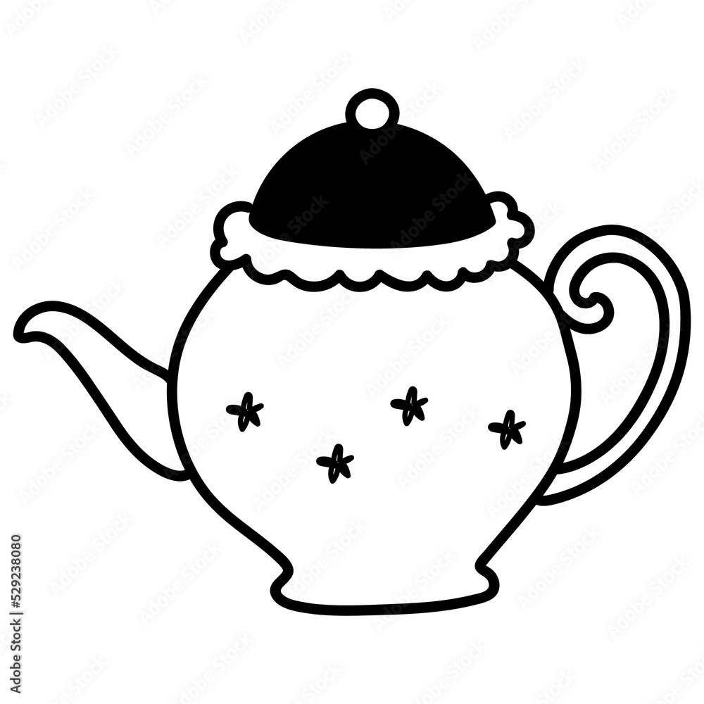hand drawn doodle icon - teakettle hand drawn doodle icon - teakettle