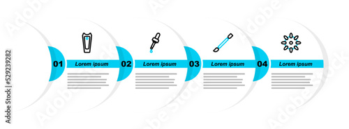 Set line False nails, Cuticle pusher, Pipette with oil and Nail cutter icon. Vector