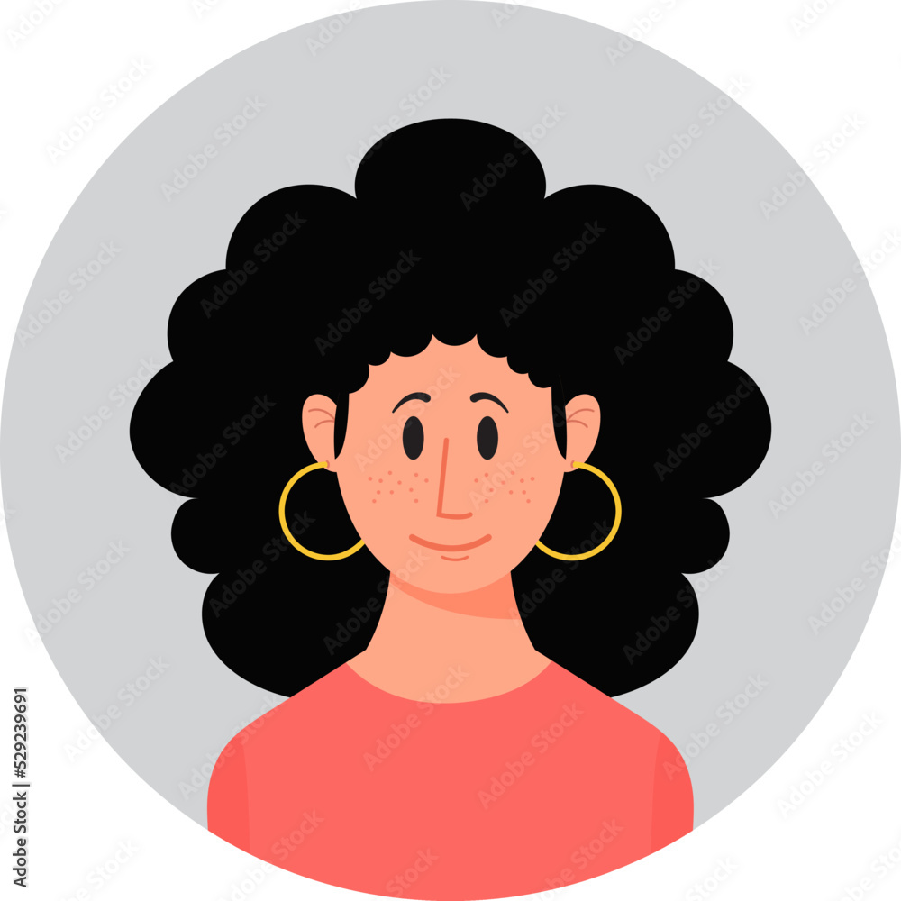 Avatar icon, girl flat style. Vector graphics eps 10. Avatar icon, girl flat style. Vector graphics eps 10.