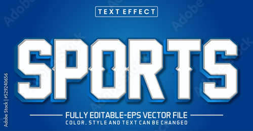 Sports text editable style effect