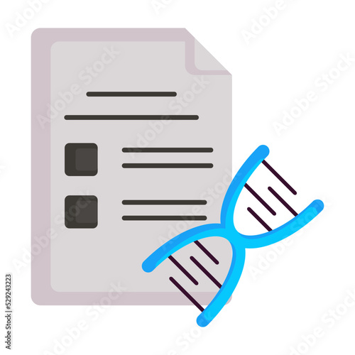Genetic testing vector color icon design, Biochemistry symbol, Biotechnology and Biochemical Sign, Science and engineering stock illustration, DNA paternity test Concept