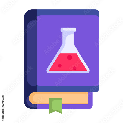 Biomedical Literature vector color icon design, Biochemistry symbol, Biotechnology and Biochemical Sign, Science and engineering stock illustration, Bio-engineering Diagnosis Book Concept