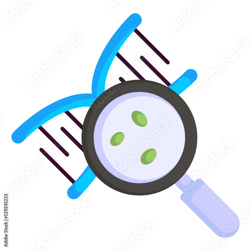 paternity testing vector color icon design, Biochemistry symbol, Biotechnology and Biochemical Sign, Science and engineering stock illustration, DNA profiling Concept,