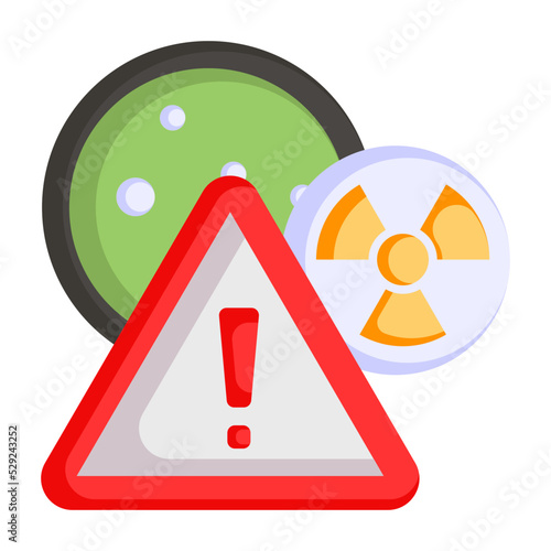 Risk Biological Activity vector color icon design, Biochemistry symbol, Biotechnology and Biochemical Sign, Science and engineering stock illustration, Microbiological and Pathological Waste Concept