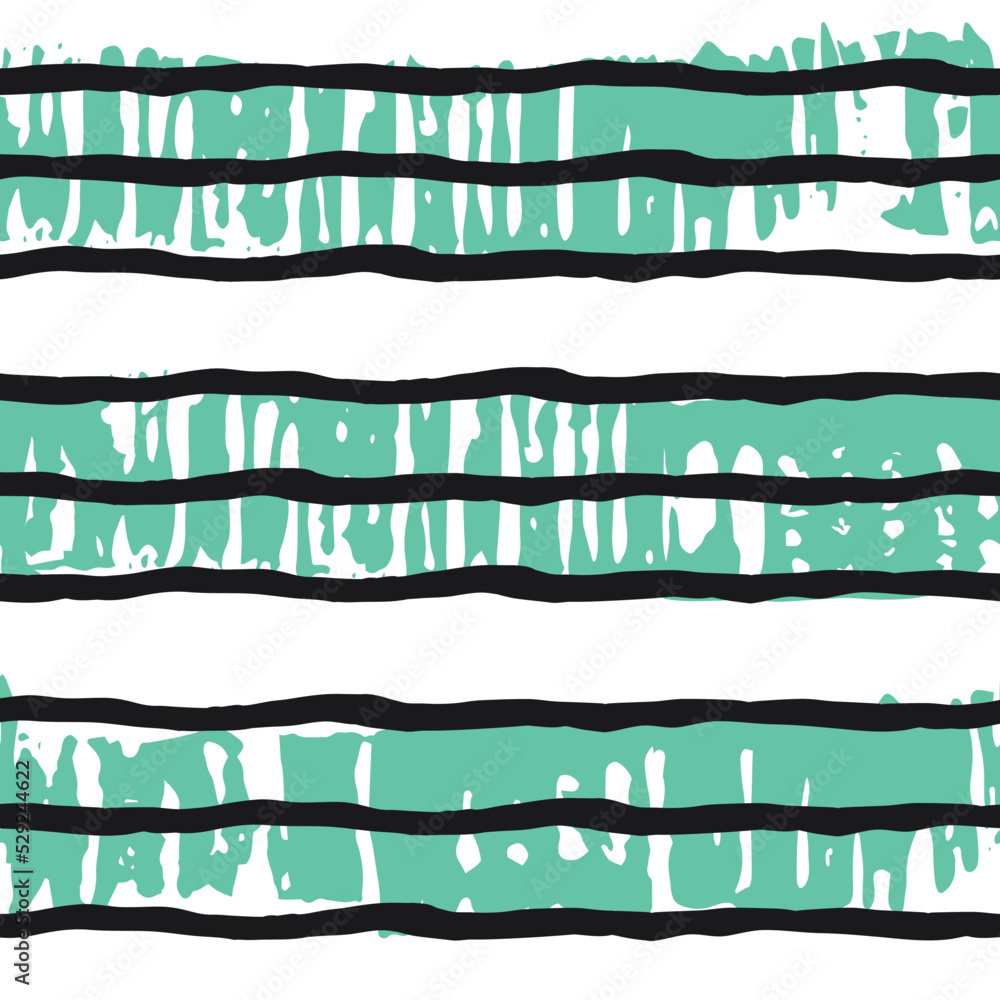 Obraz premium Trendy hand painted overlapped striped pattern on white background. Vector illustration. Pattern for print, scrapbooking, wallpaper, textile, fashion, packaging.
